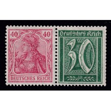 ALEMANIA 1921 ESTAMPILLAS SE-TENANT ZUSAMMENDRUCKE NUEVAS MINT MI W18 10 €